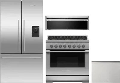 4 Piece Package Includes Refrigerator, Range, Hood And Dishwasher
